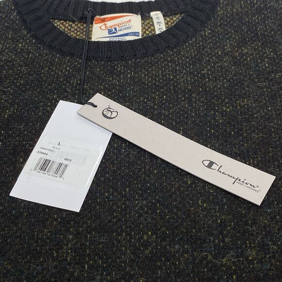 Champion Index + Archives Retro Sweater Large Geometric Mohair Wool Alpaca Italy - Picture 5 of 11